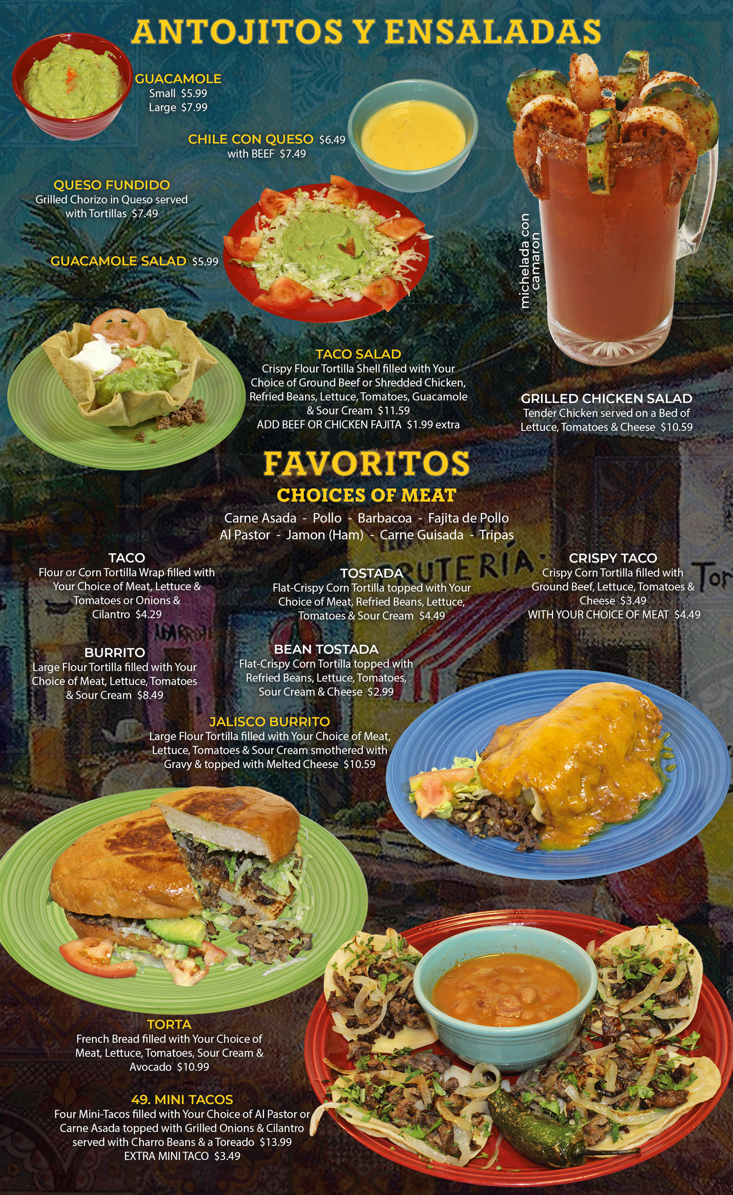 Taqueria Jalisco menu — page 4